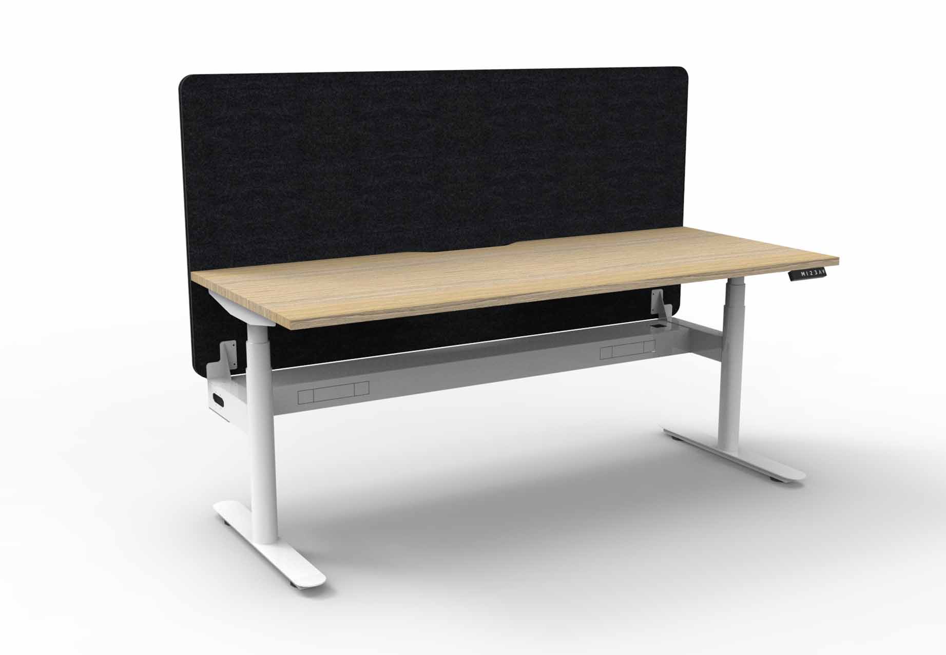 Halo+ Sit-Stand Workstation - Cable Tray and Eco Screen